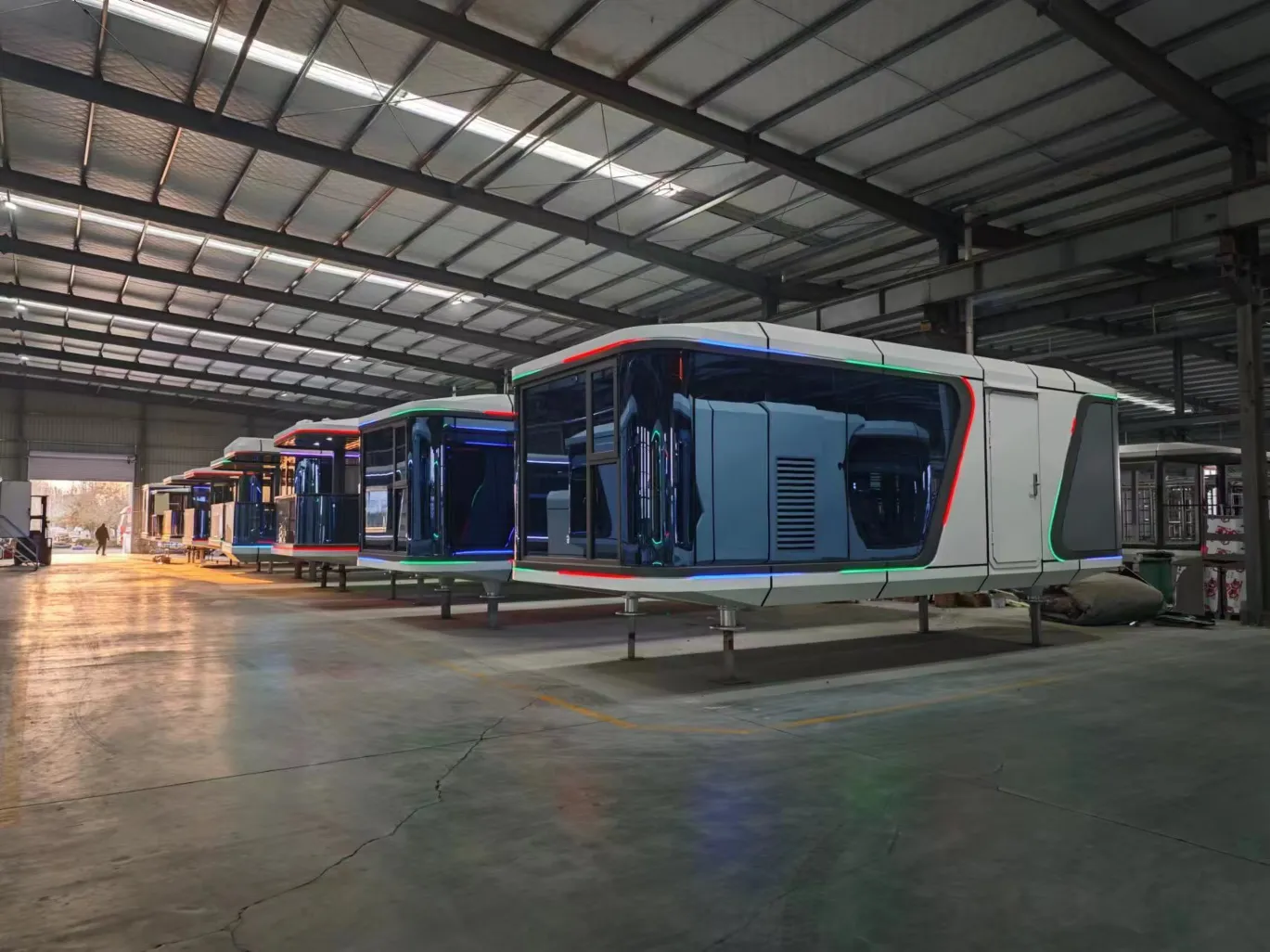 Aluxria cabins in production at the Luban facility